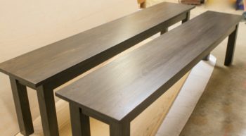 Pecan Dining Benches